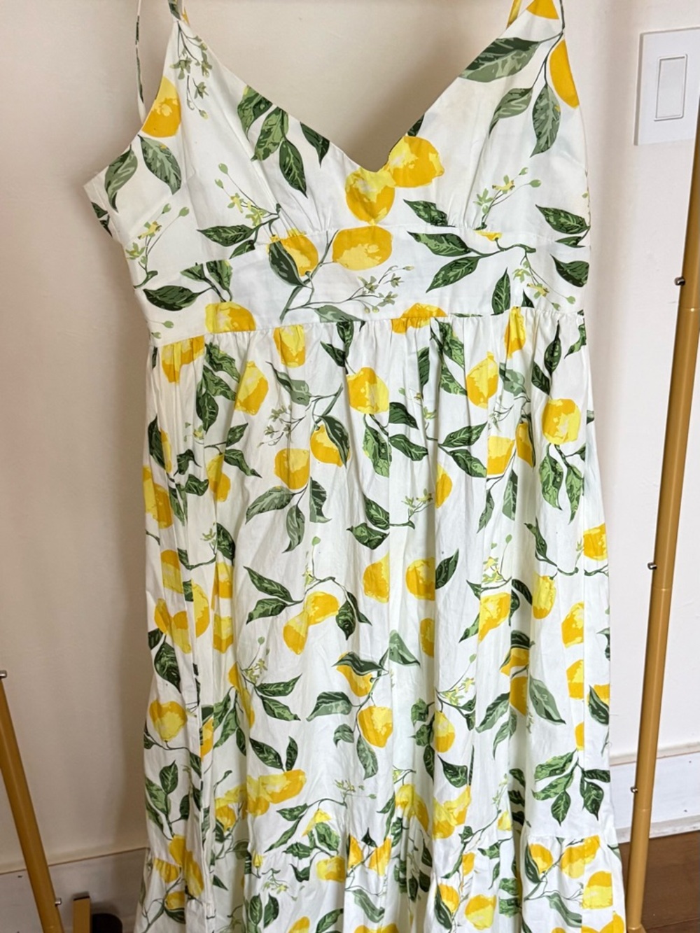Aqua Lemon Print Sundress in Yellow & Green
